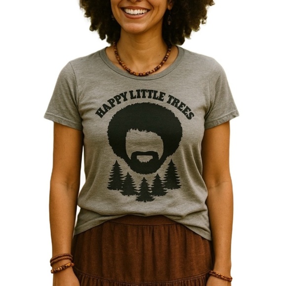 Gildan Tops - NWOT Bob Ross Short Sleeve Tee